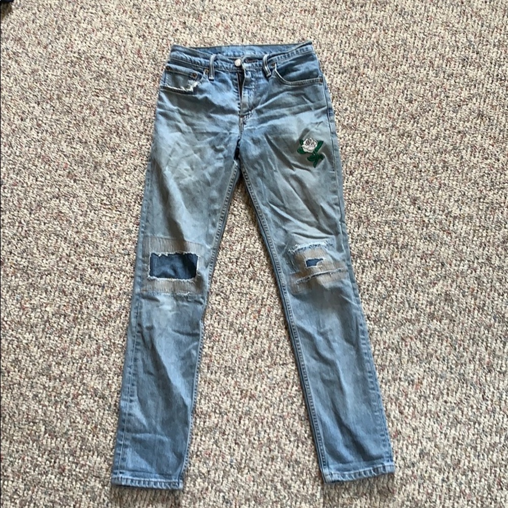 Levi’s distressed vintage jeans